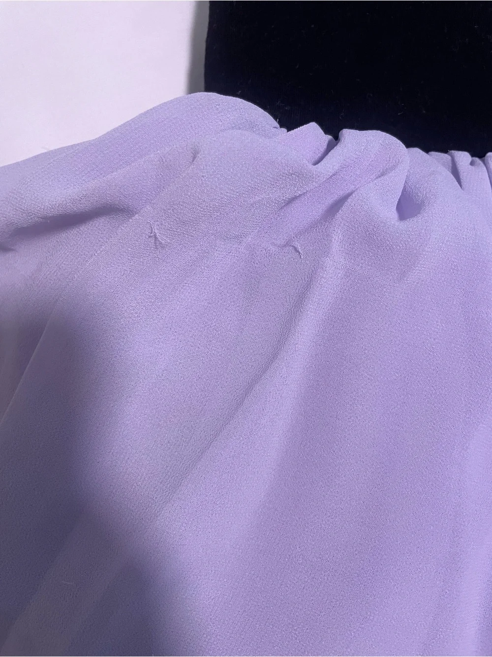 Girls Lavender & Black Floral Tulle Party Dress with Cream Collar